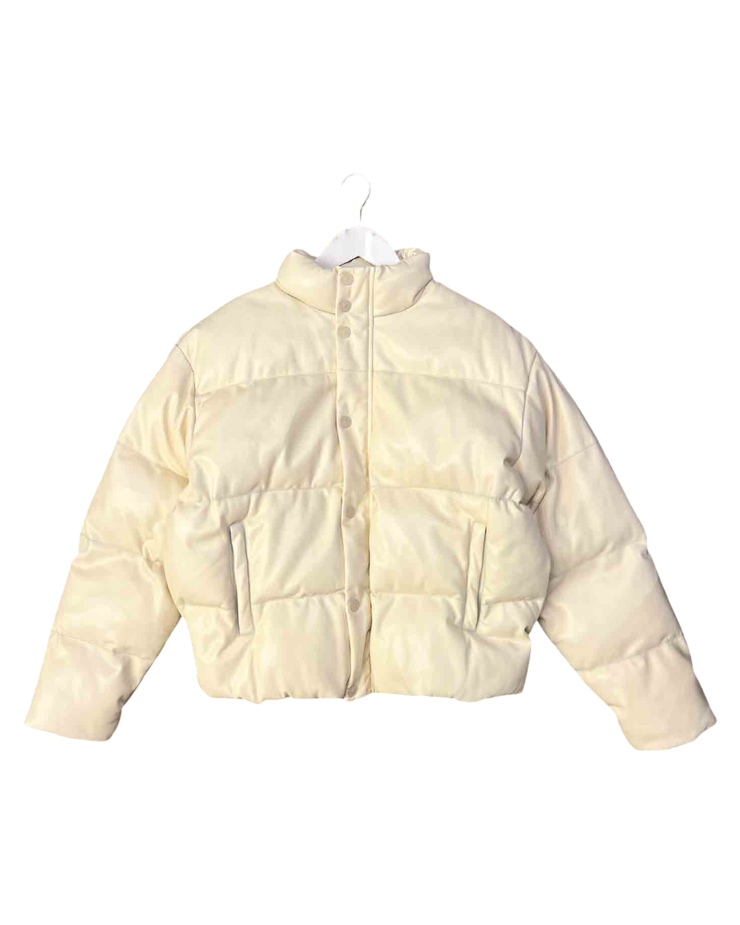 Size S | Mother The Drop Pillow Talk Faux-Leather Puffer Jacket