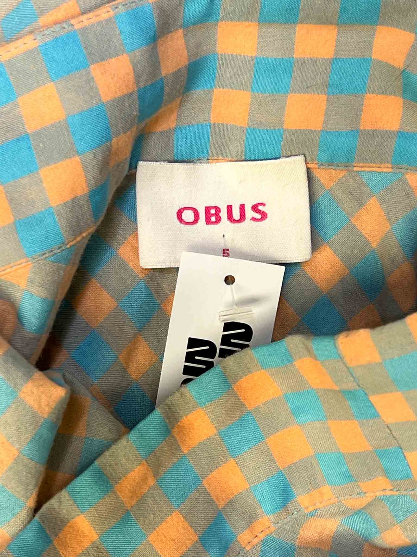 Size 5 (XXL) | OBUS Cotton Blend Gingham Wrap Skirt