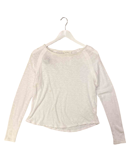 Size S | American Vintage White Boatneck Knit Top