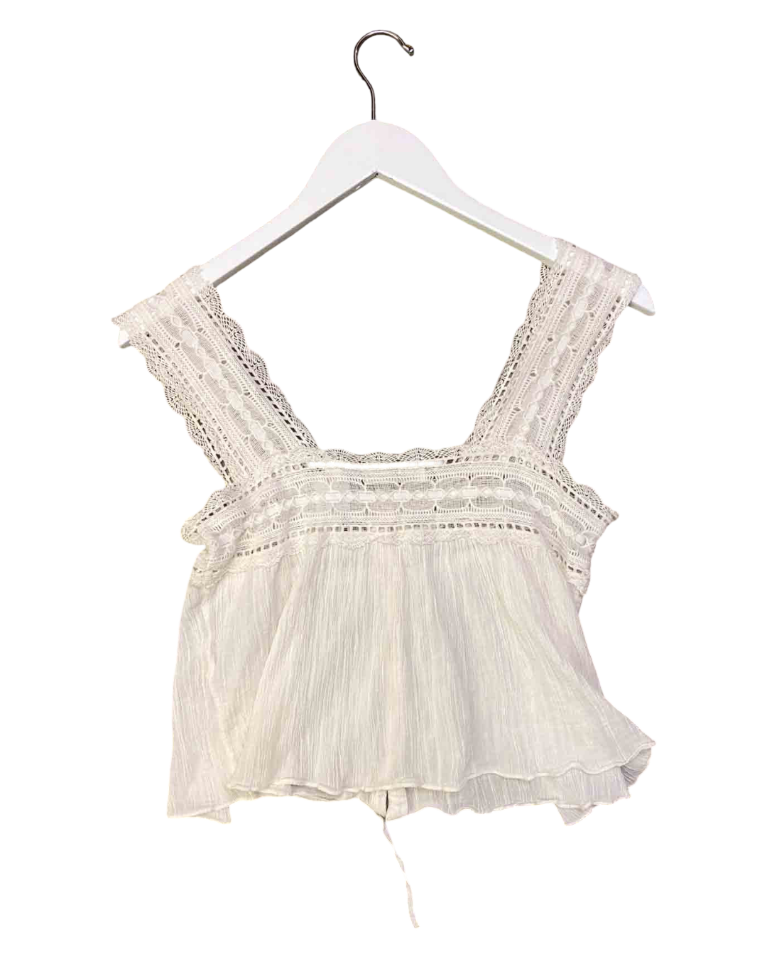 Size XS | Dôen White Lace Vera Camisole Top