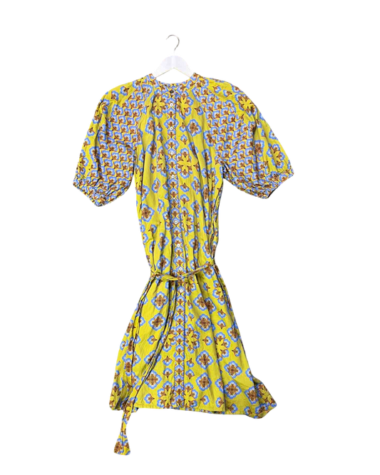 Size M | Megan Park Cotton Patterned Dress