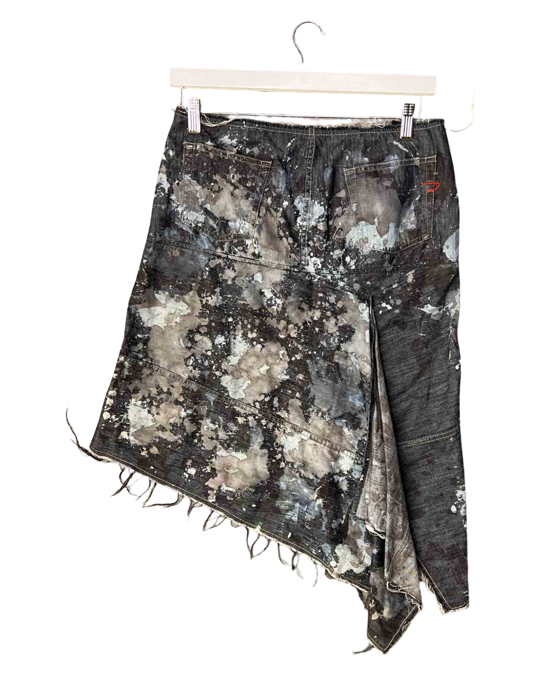Size 27 (M) | Diesel Denim Asymmetric Splatter Skirt