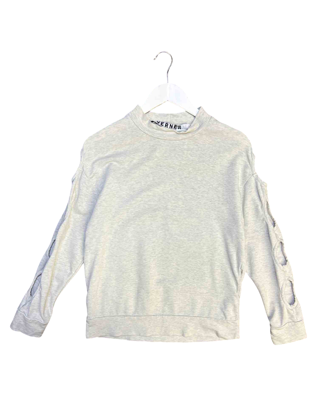 Size M | Verner Grey Cut-Out Sweater Top