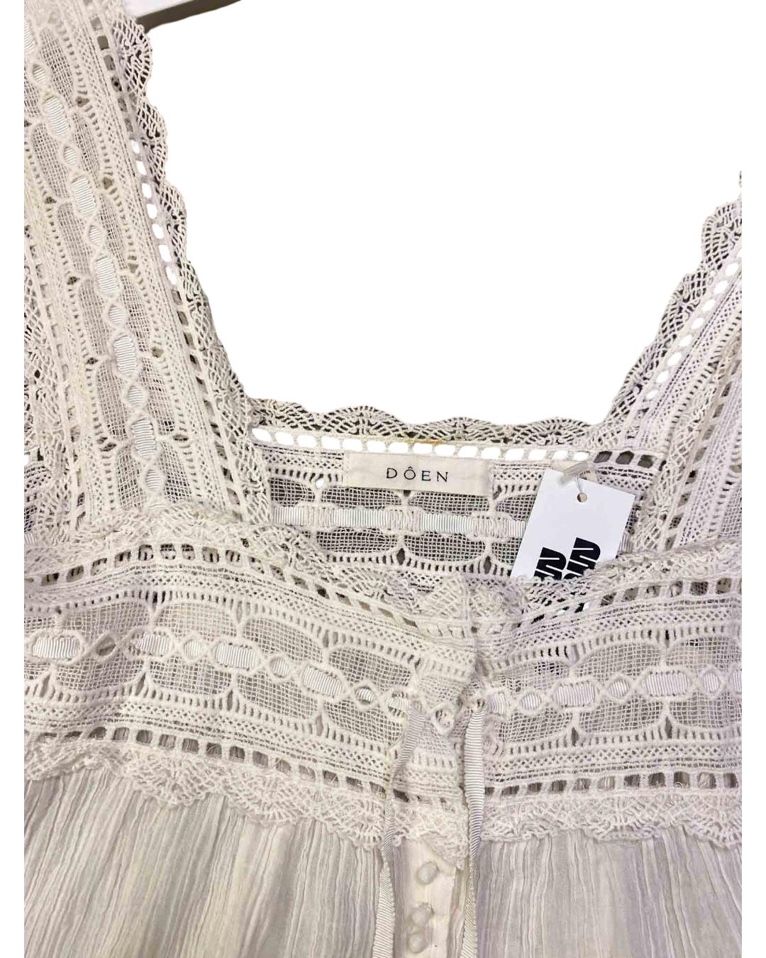 Size XS | Dôen White Lace Vera Camisole Top
