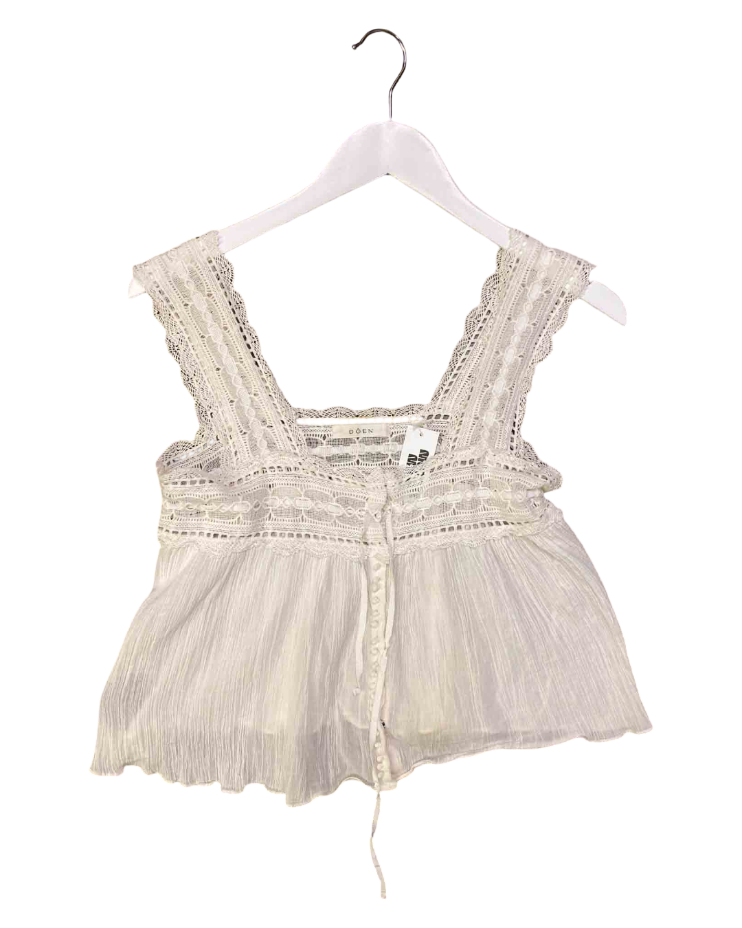 Size XS | Dôen White Lace Vera Camisole Top