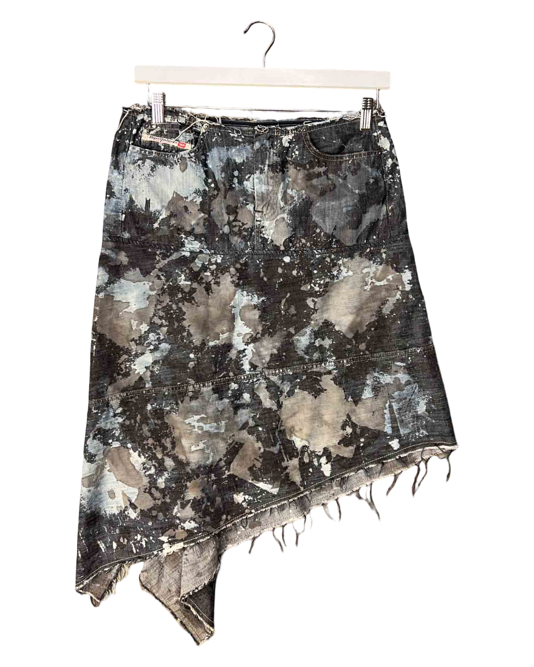 Size 27 (M) | Diesel Denim Asymmetric Splatter Skirt