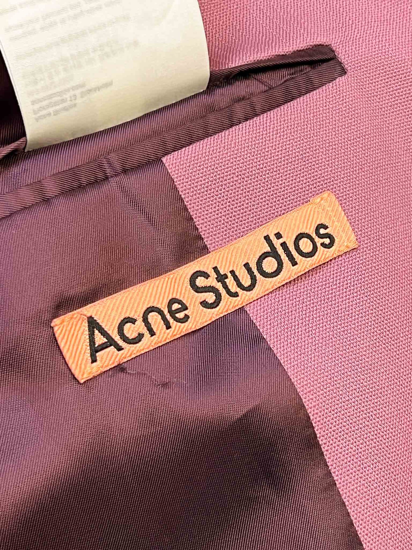Size 36 (S) | Acne Studios Pink Wool Blend Blazer