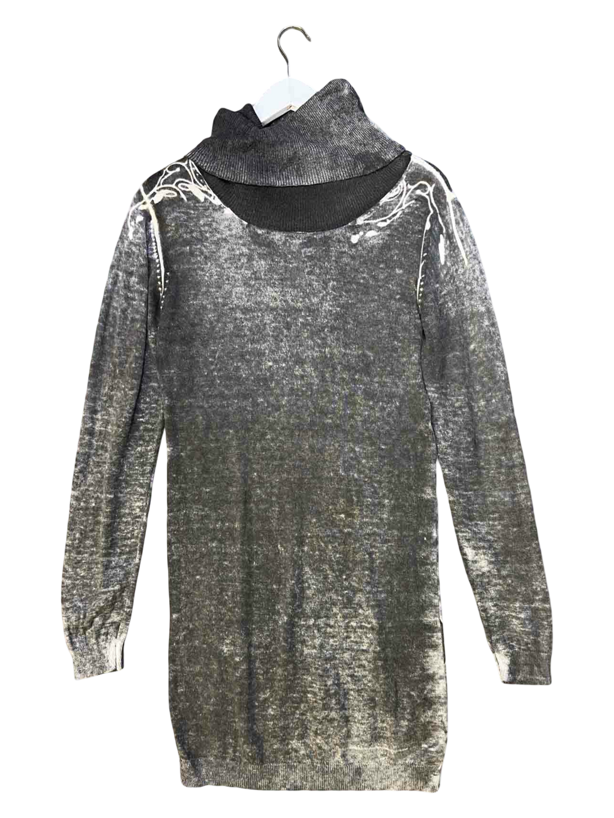 Size 2 (M) | Cop Copine Grey Knitted Mini Dress