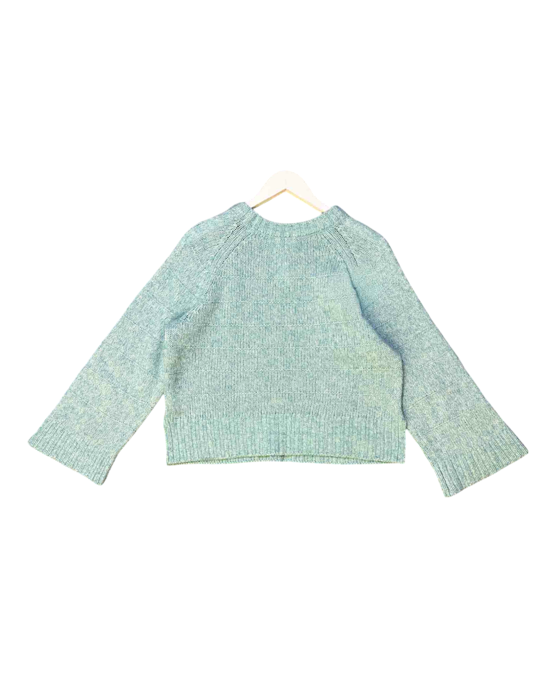 Size 10 (M) | Gorman Wool/Cotton Turquoise Space Knit Jumper