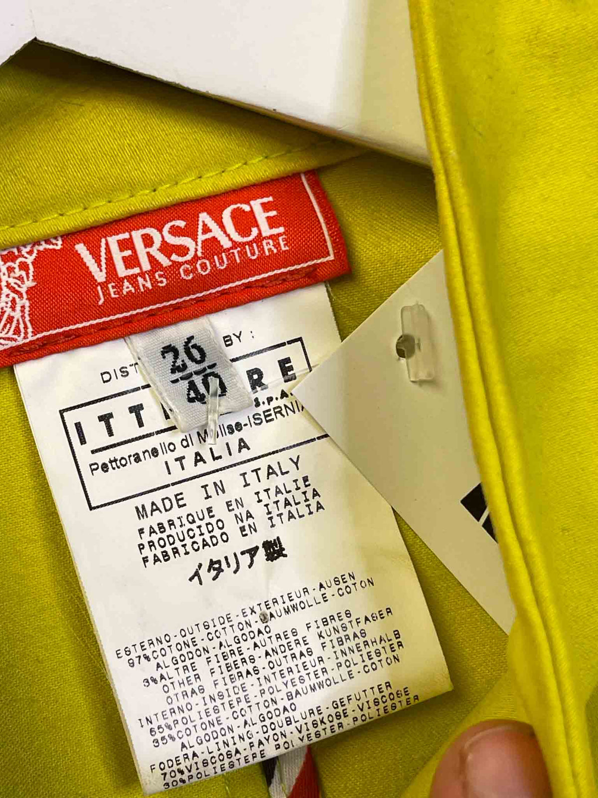 Size IT 40 (S/M) | Versace Jeans Couture Chartreuse Jacket