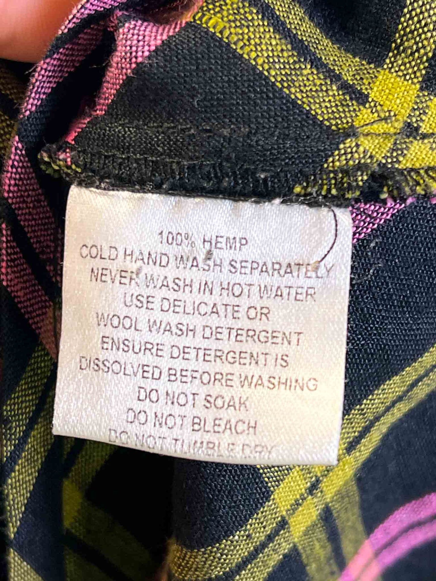 Size L | Alpha60 Check Hemp Mini Skirt
