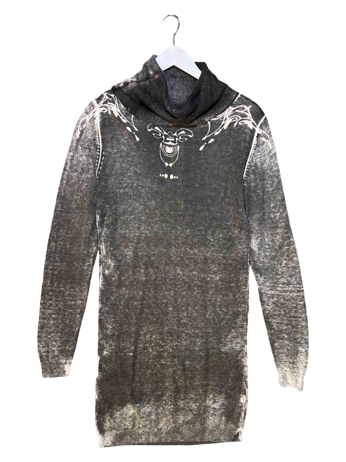 Size 2 (M) | Cop Copine Grey Knitted Mini Dress