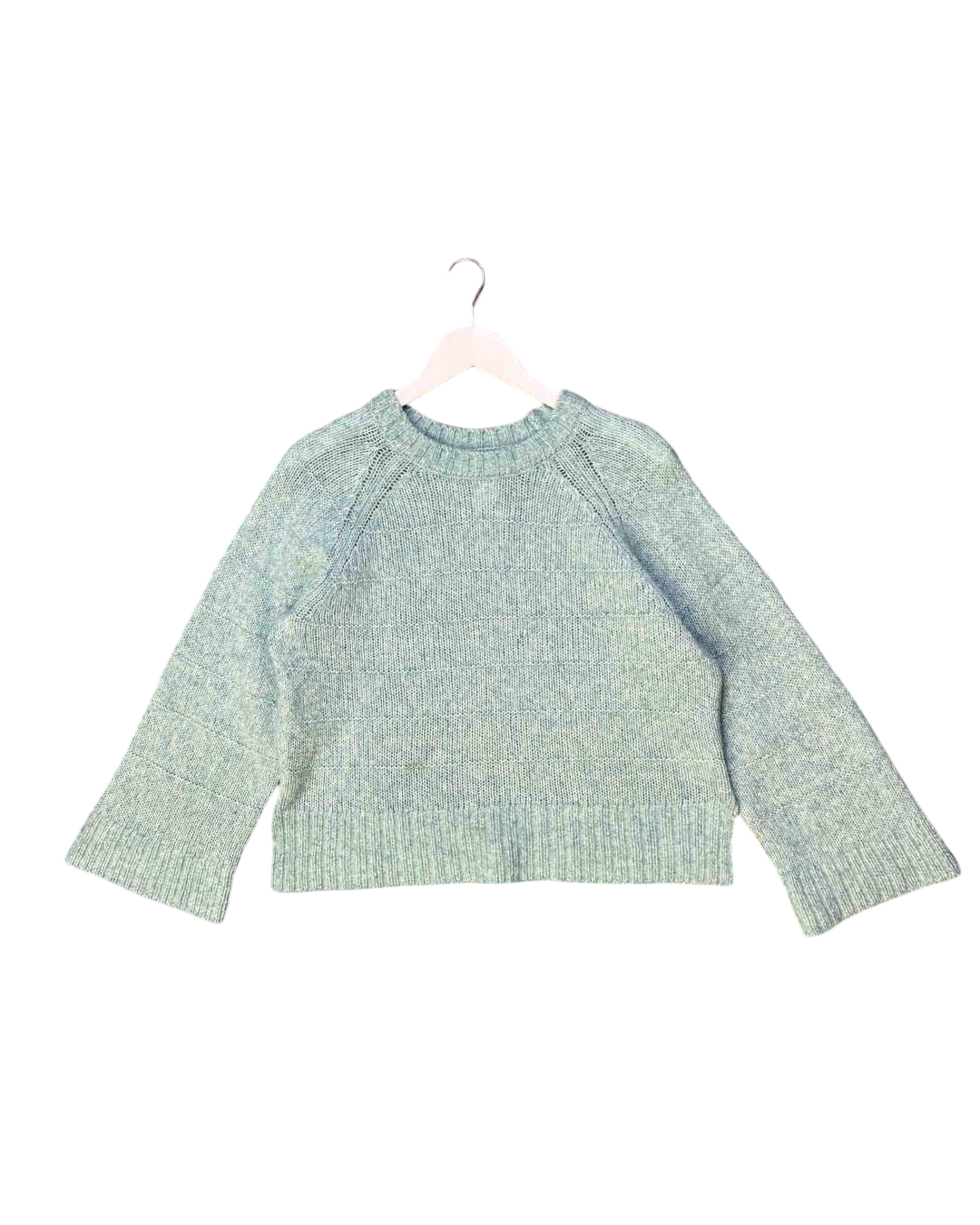 Size 10 (M) | Gorman Wool/Cotton Turquoise Space Knit Jumper