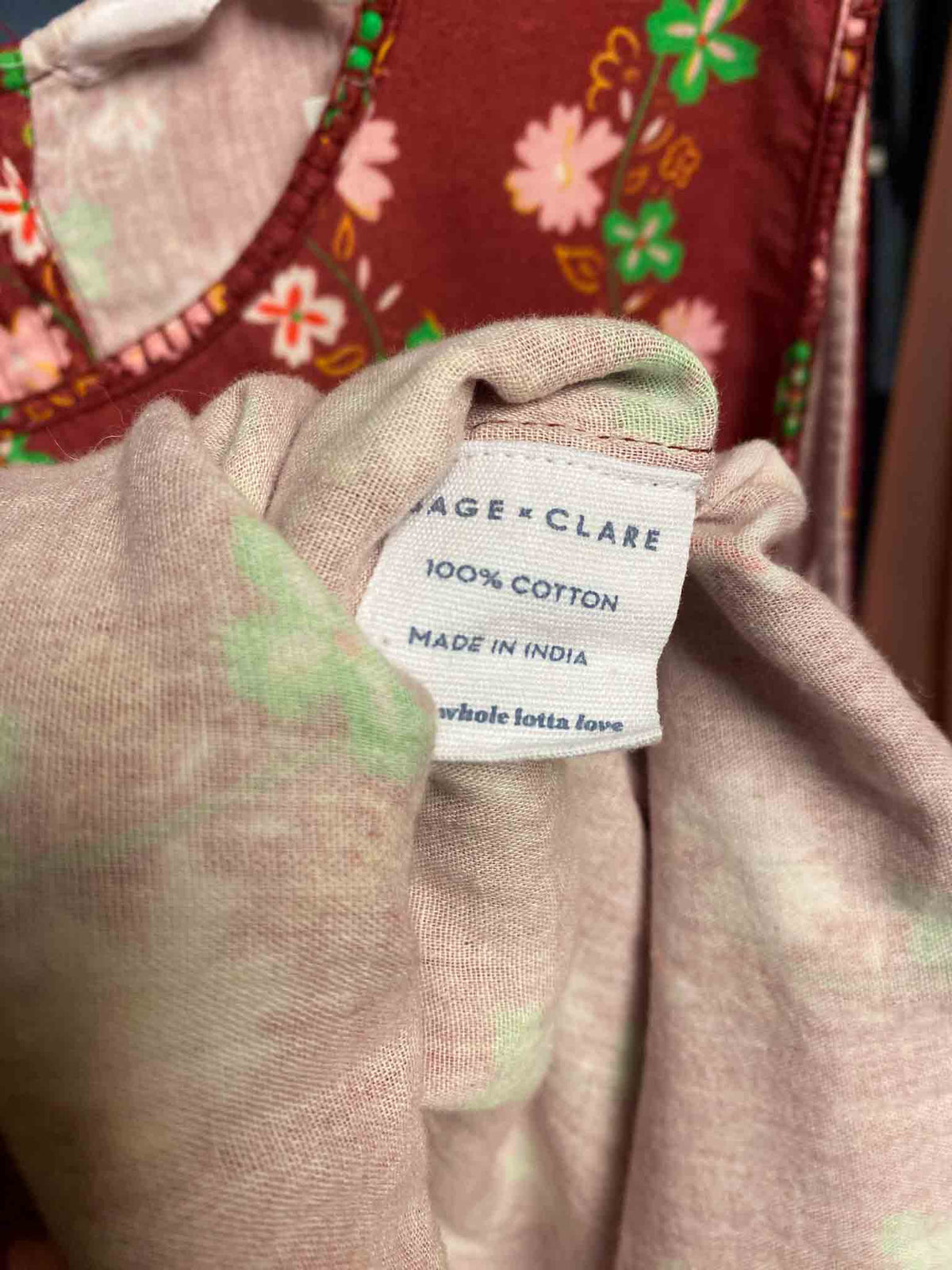 Size S | Sage x Clare Dress Pink Floral A-Line Dress