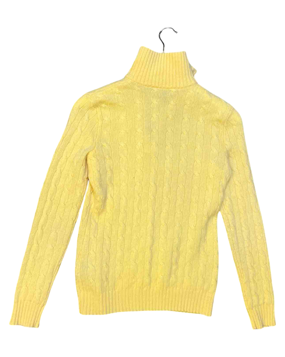 Size M | Ralph Lauren Yellow Cashmere Half-Zip Jumper