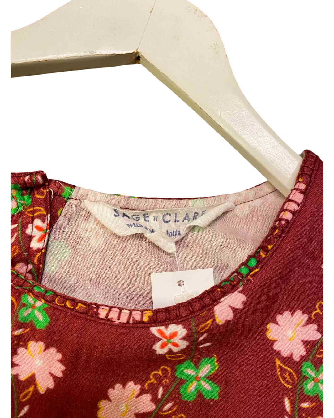 Size S | Sage x Clare Dress Pink Floral A-Line Dress