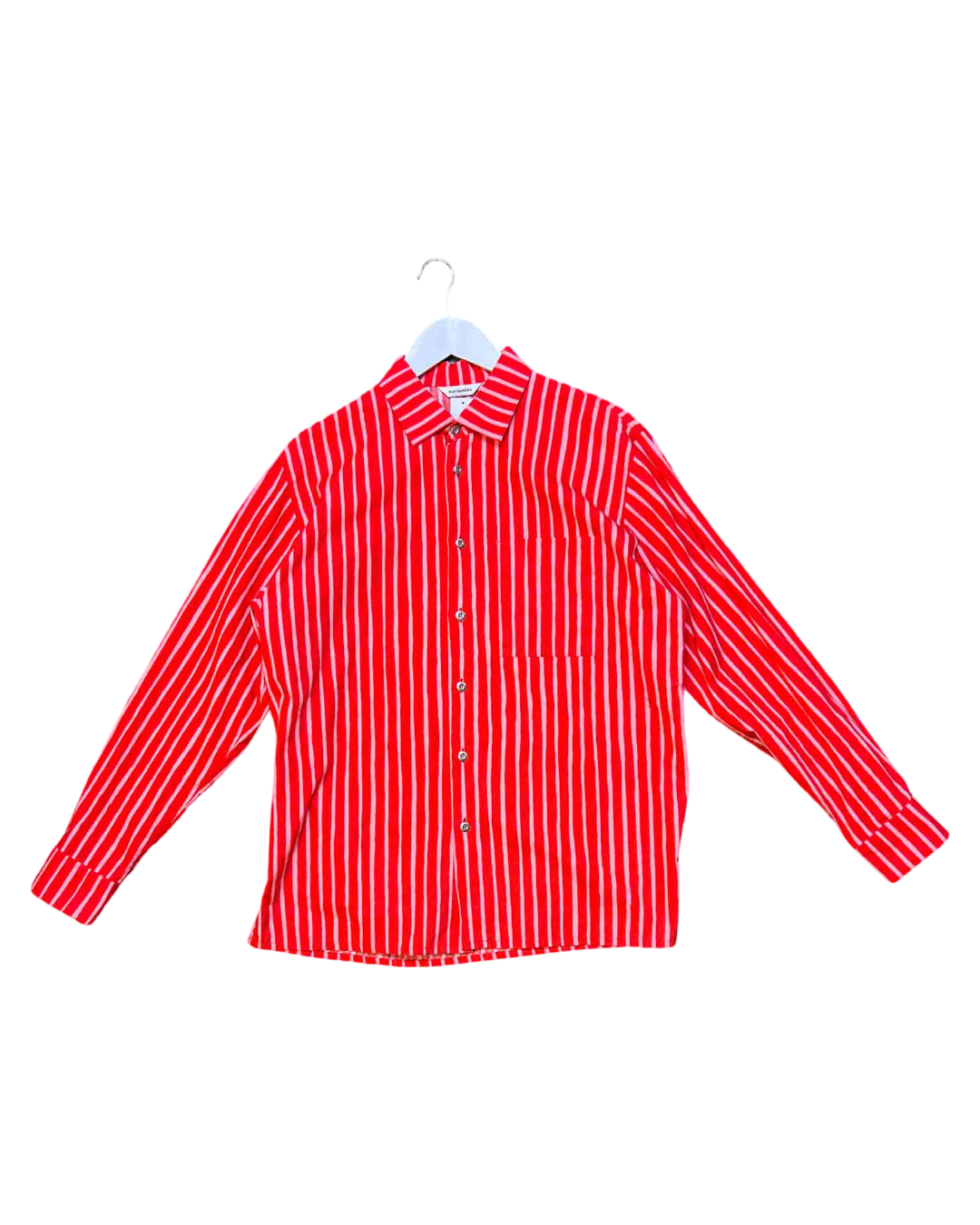 Size M | Marimekko Red Striped Cotton Shirt