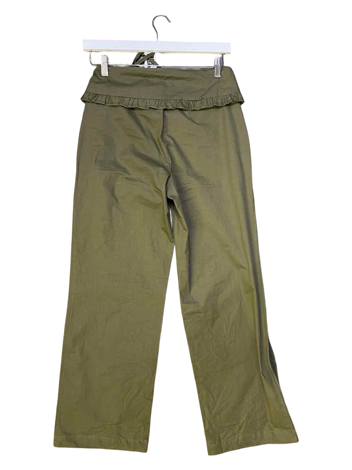Size XS | Deiji Studios Green Organic Cotton Ruffle Pants