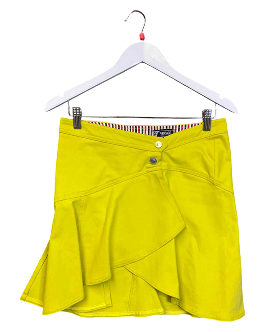 Size IT 40 (M) | Versace Jeans Couture Chartreuse Skirt