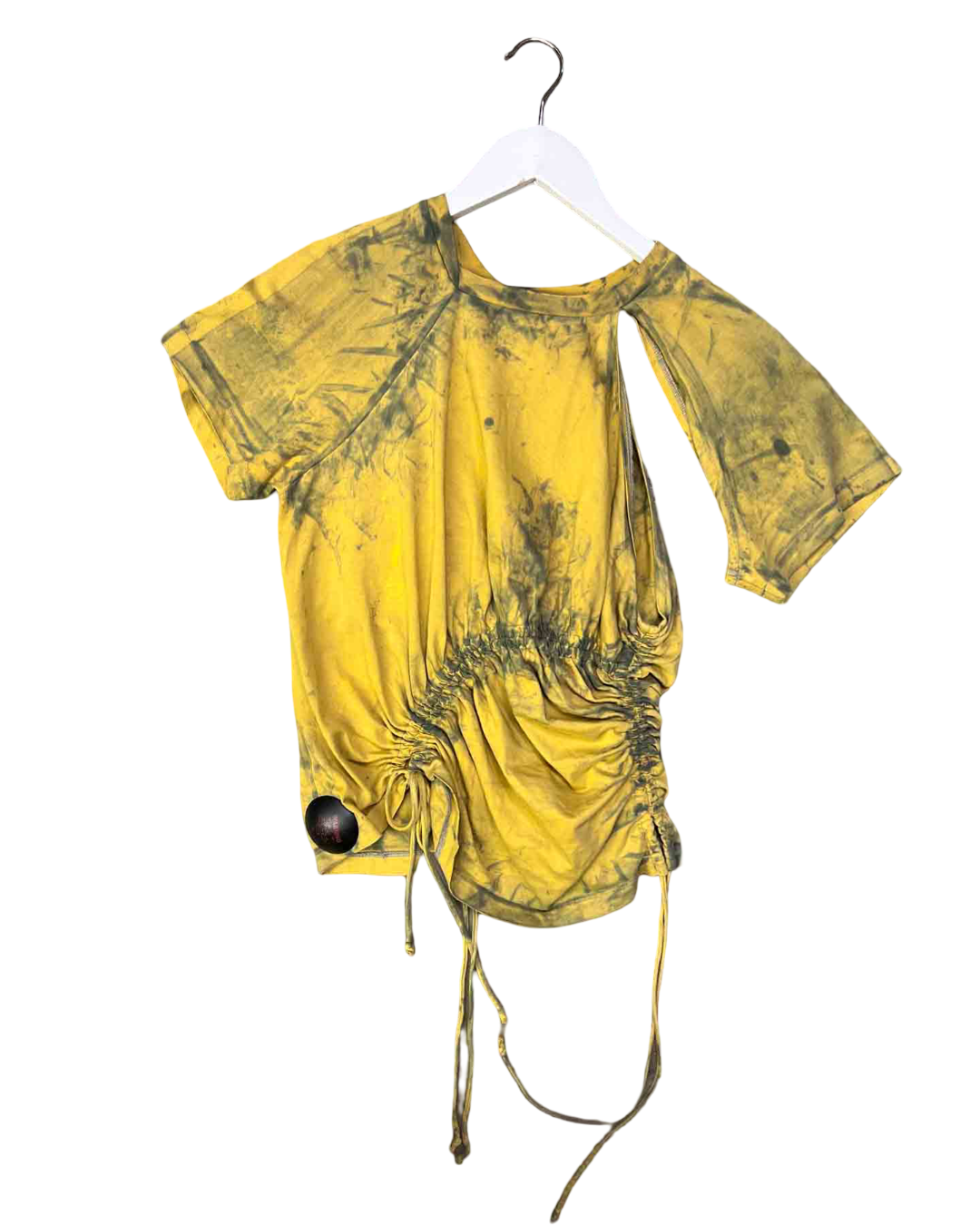 Size 18 | Karlaidlaw Yellow Ruched Asymmetrical T-Shirt
