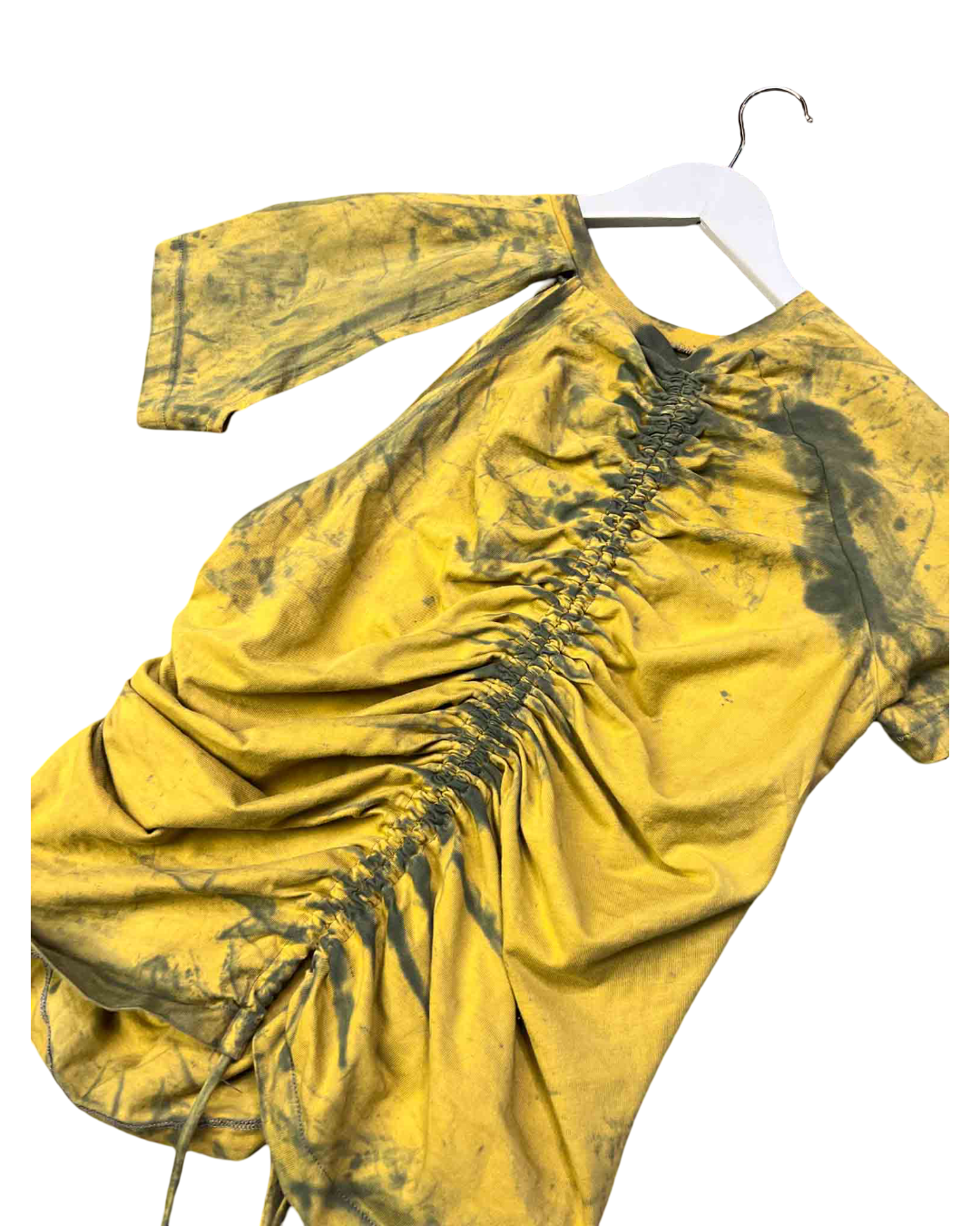 Size 18 | Karlaidlaw Yellow Ruched Asymmetrical T-Shirt