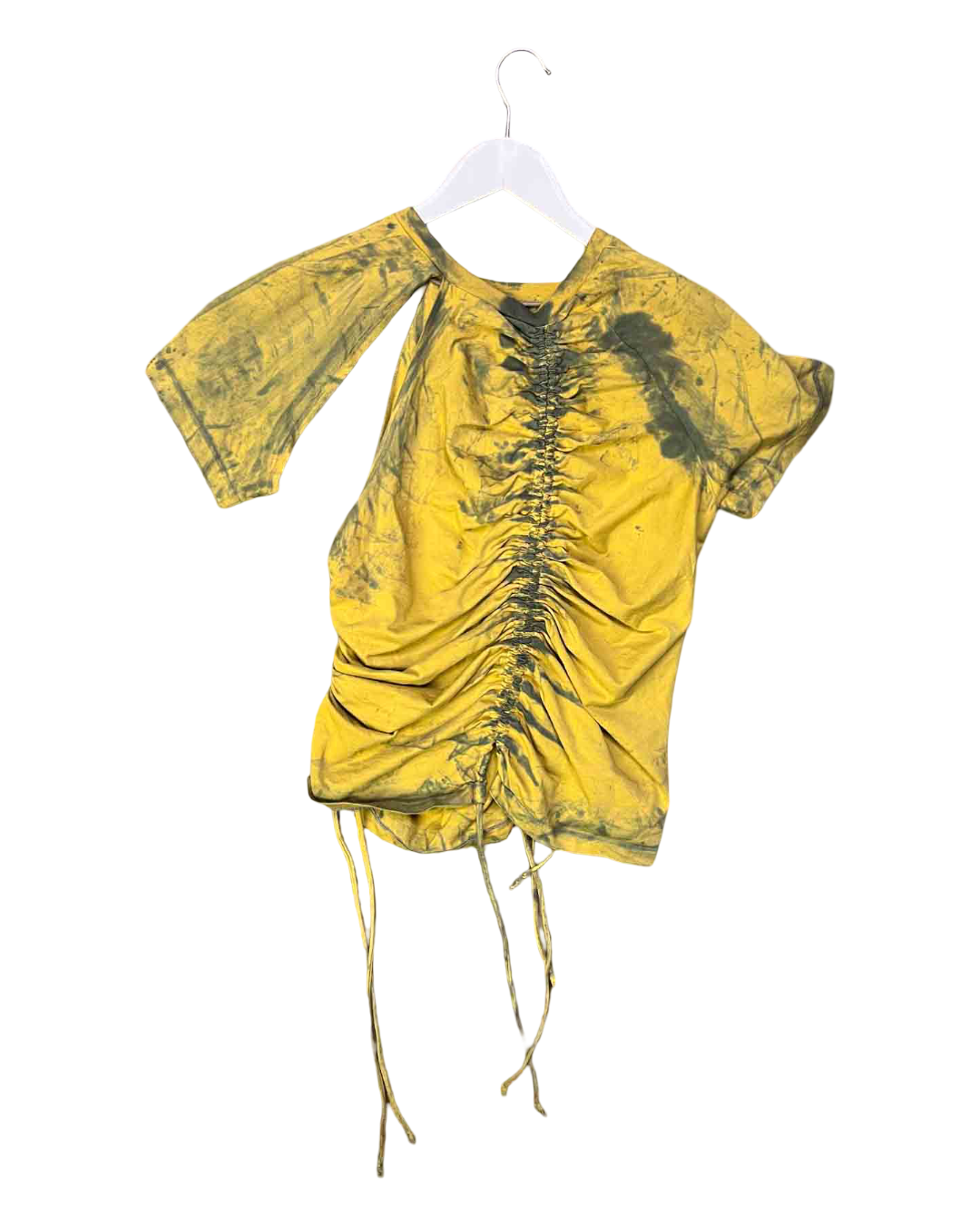 Size 18 | Karlaidlaw Yellow Ruched Asymmetrical T-Shirt