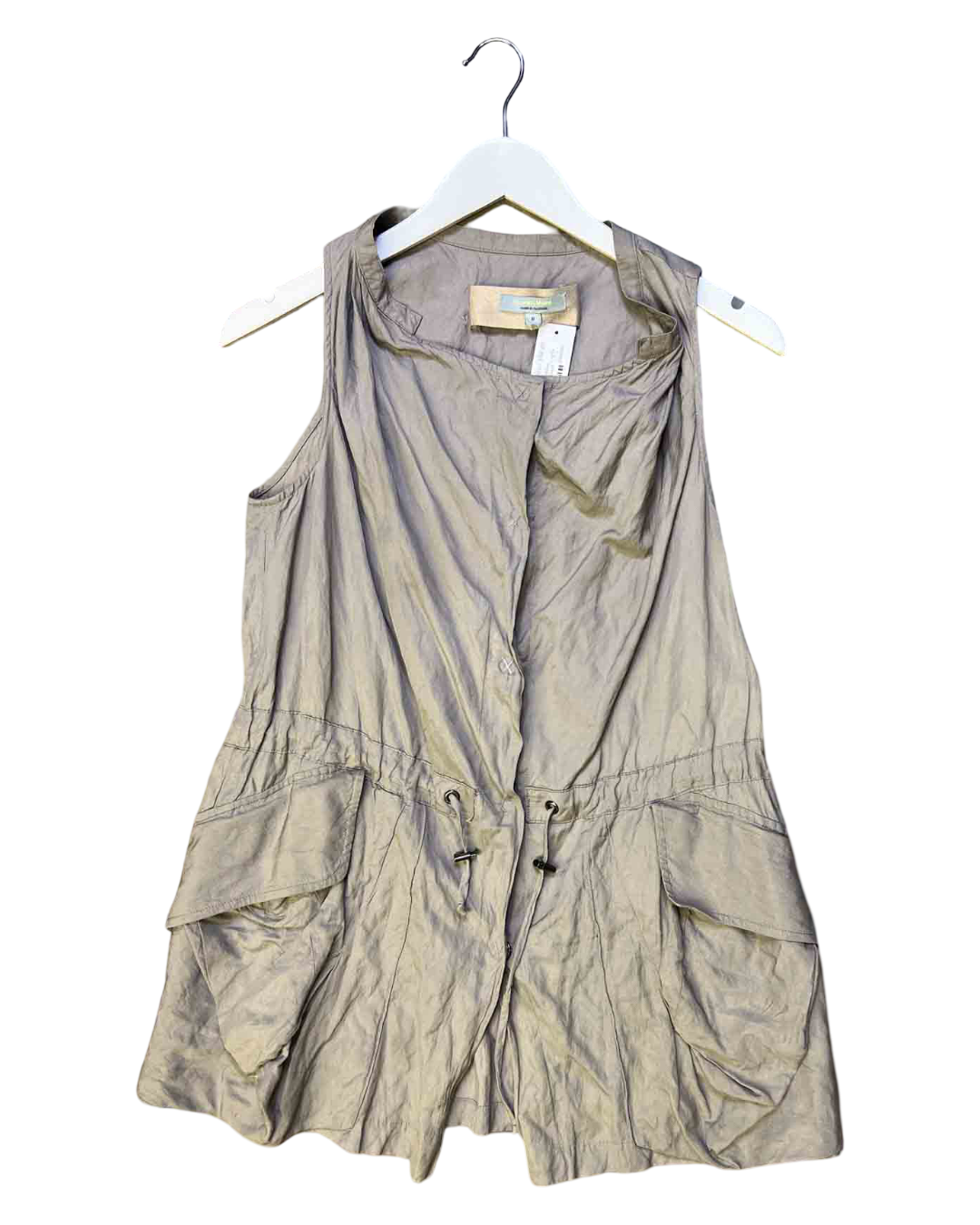 Size 8 (M) | Veronika Maine Khaki Utility Vest