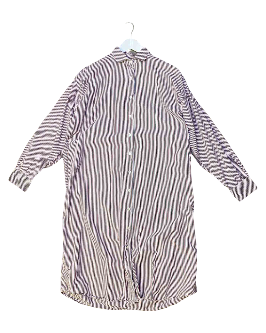 Size S |  Baserange Blue and Red Striped Ole Shirt Dress