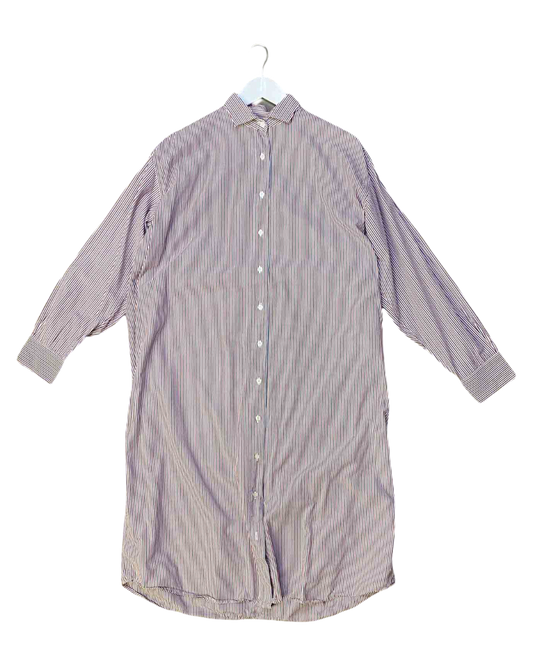 Size S |  Baserange Blue and Red Striped Ole Shirt Dress