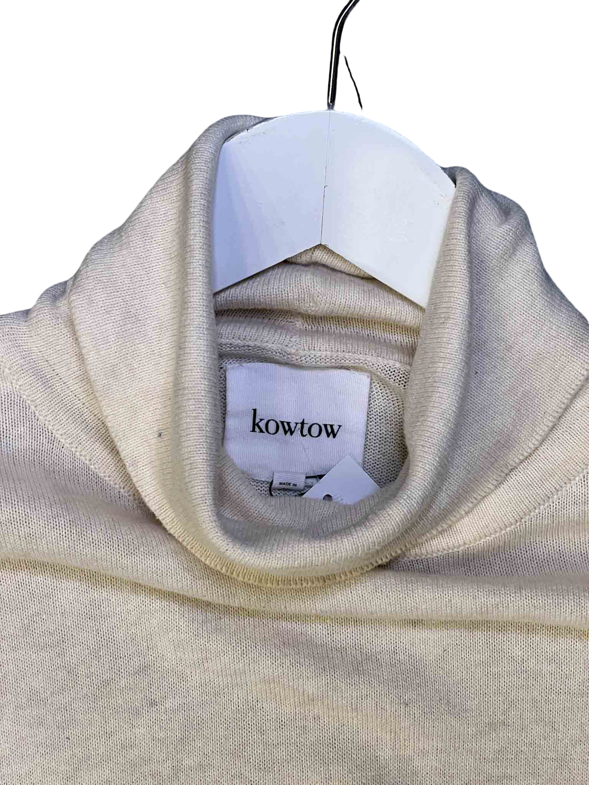 Size XS | Kowtow Beige Organic Cotton Oversized Jumper