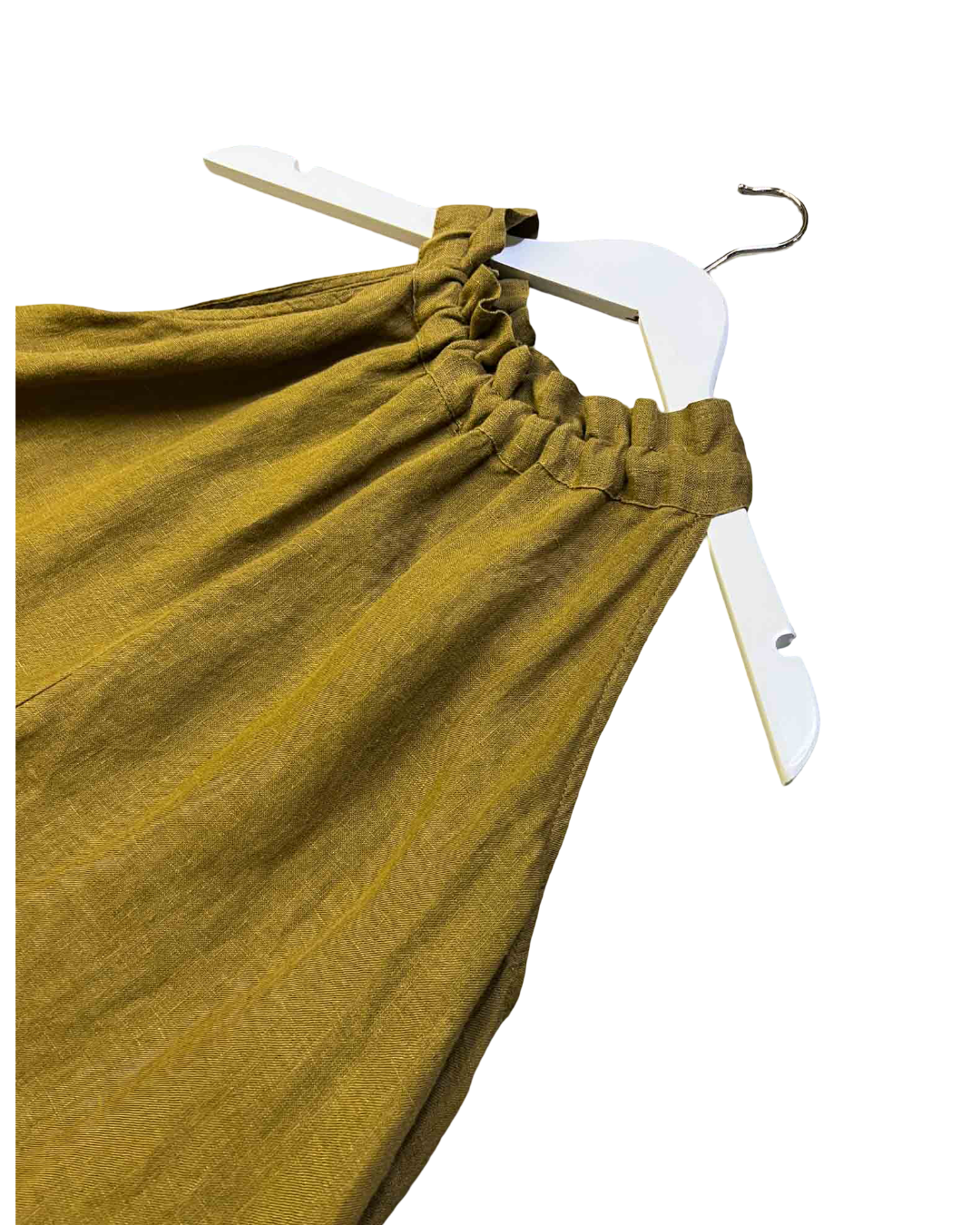 Size M | The Shanty Corporation Dark Olive Linen Halter-Neck Top