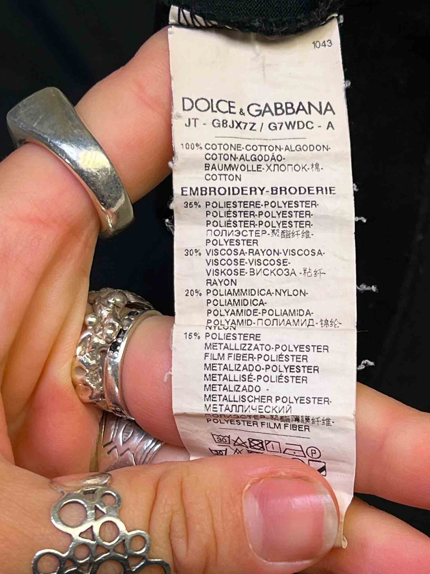 Size 50 (L) | Dolce & Gabbana Black Cotton Crown T-shirt