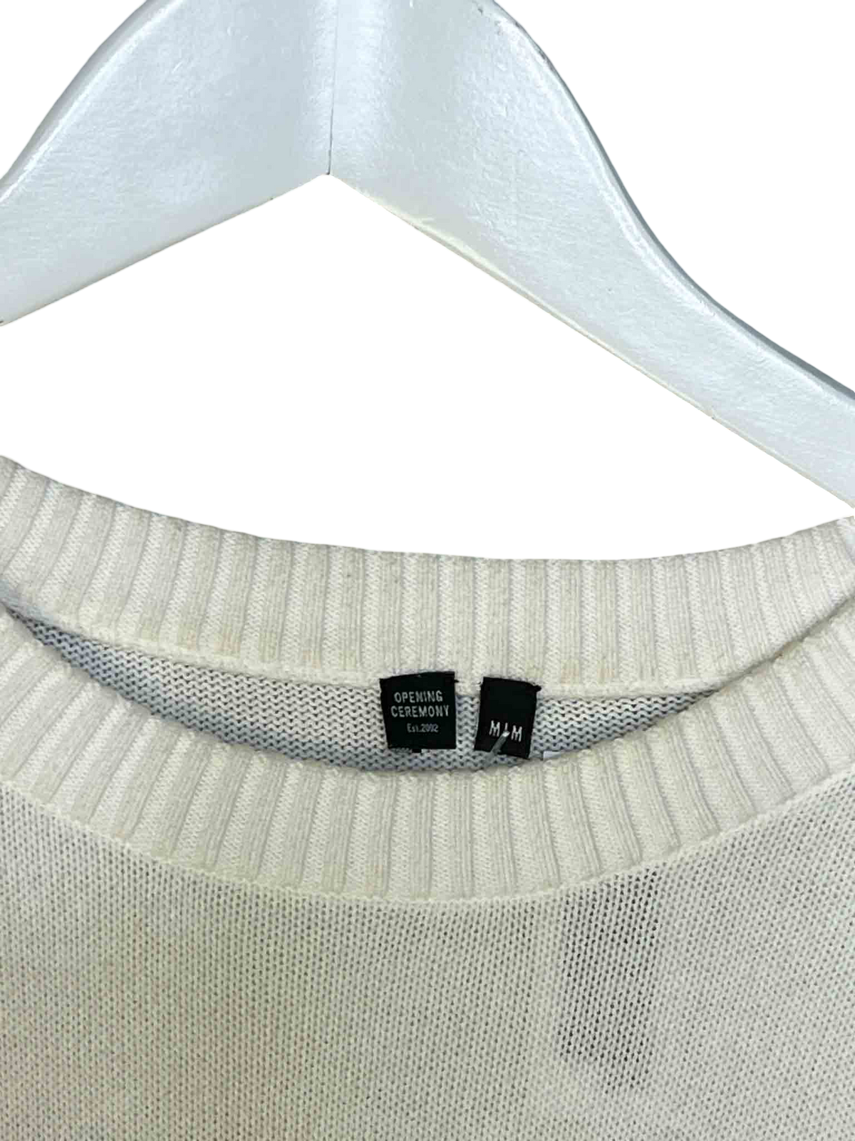 Size XS | Opening Ceremony White Cotton Knitted Jumper