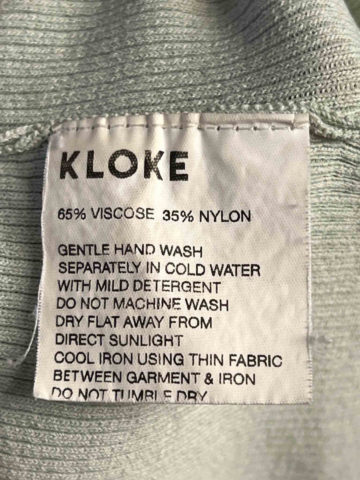Size L | Kloke Ribbed Light Sage Tank Top