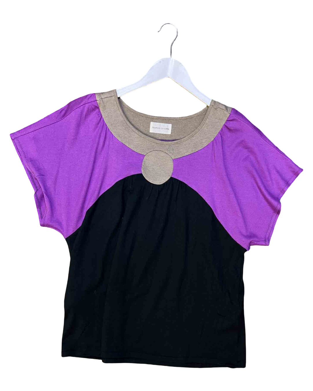 Size 2 (M) | Tsumori Chisato Colourblock Short Sleeve Top