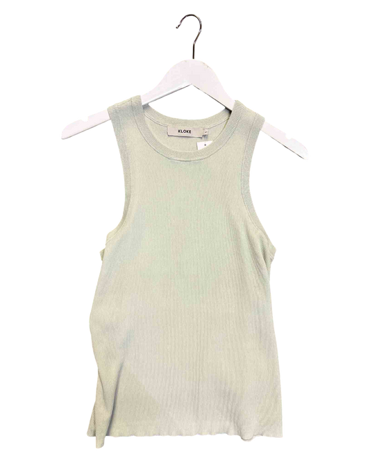Size L | Kloke Ribbed Light Sage Tank Top