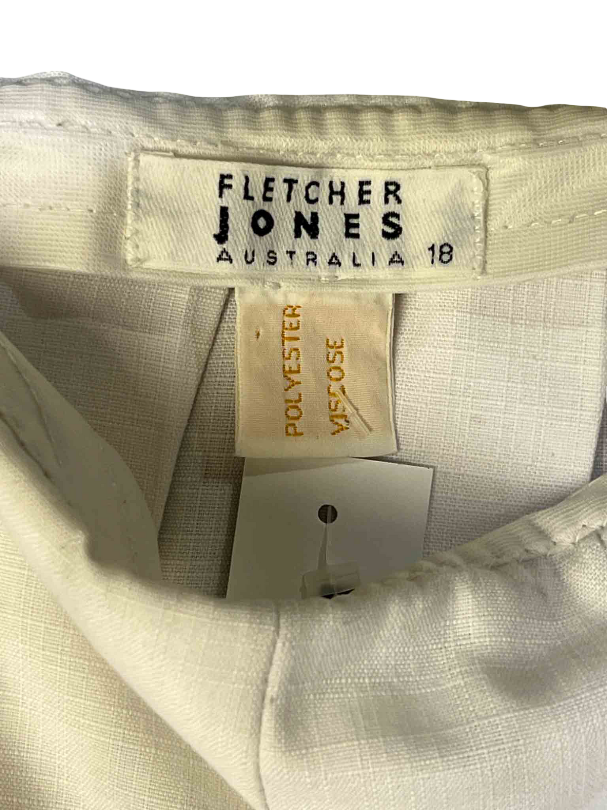 Size 18 (3XL) | Fletcher Jones White Pleated Midi Skirt