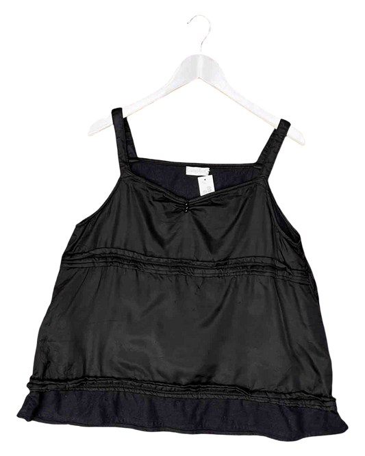 Size L | Krista Larson Black Silky Cami Top