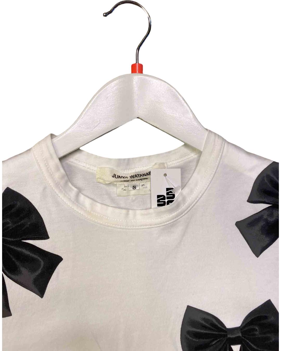 Size S | Junya Watanabe Comme des Garçons White Bow T-Shirt