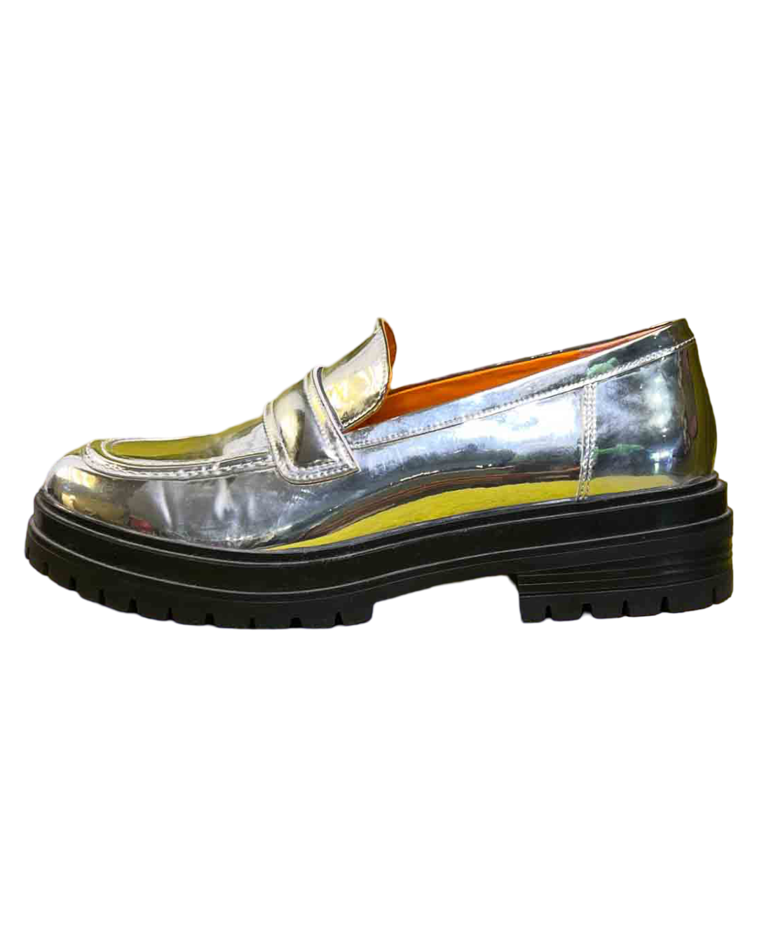 Size 42 | Radical Yes Silver Leather Olympia Loafer
