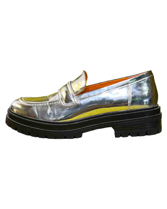 Size 42 | Radical Yes Silver Leather Olympia Loafer