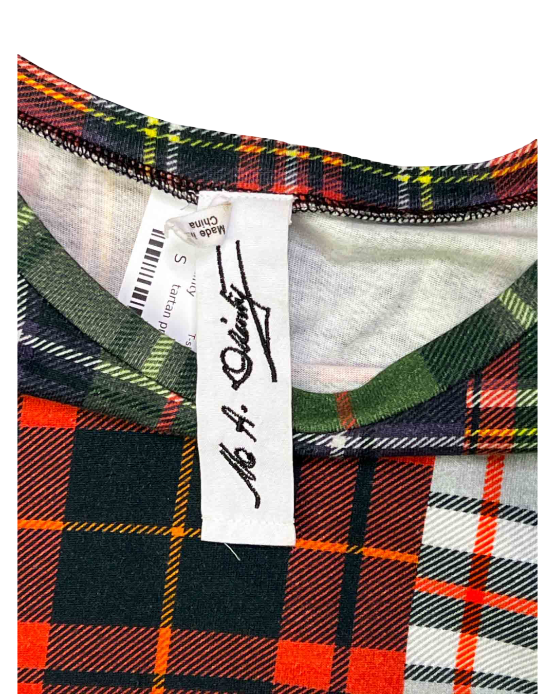 Size S | M.A Dainty Patchwork Tartan T-Shirt