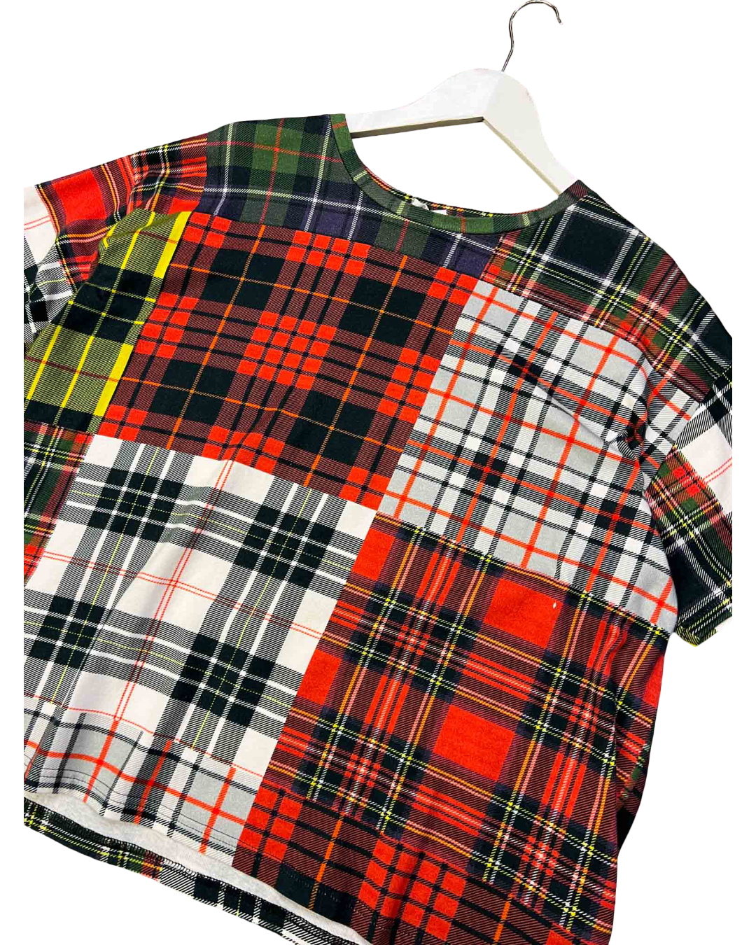 Size S | M.A Dainty Patchwork Tartan T-Shirt