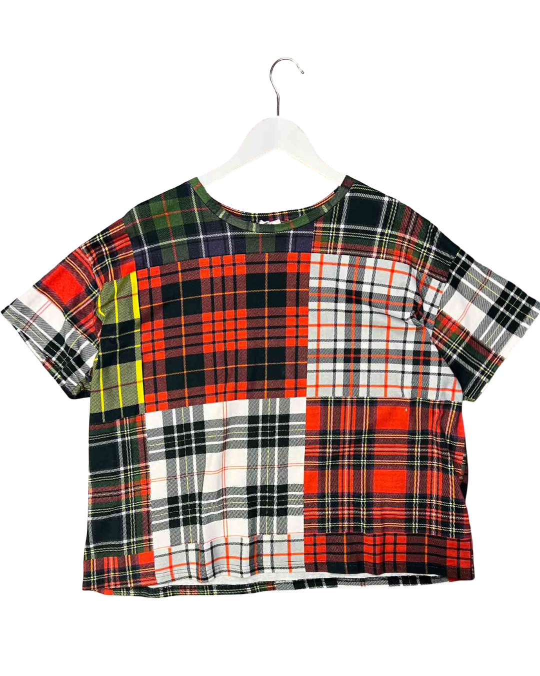 Size S | M.A Dainty Patchwork Tartan T-Shirt