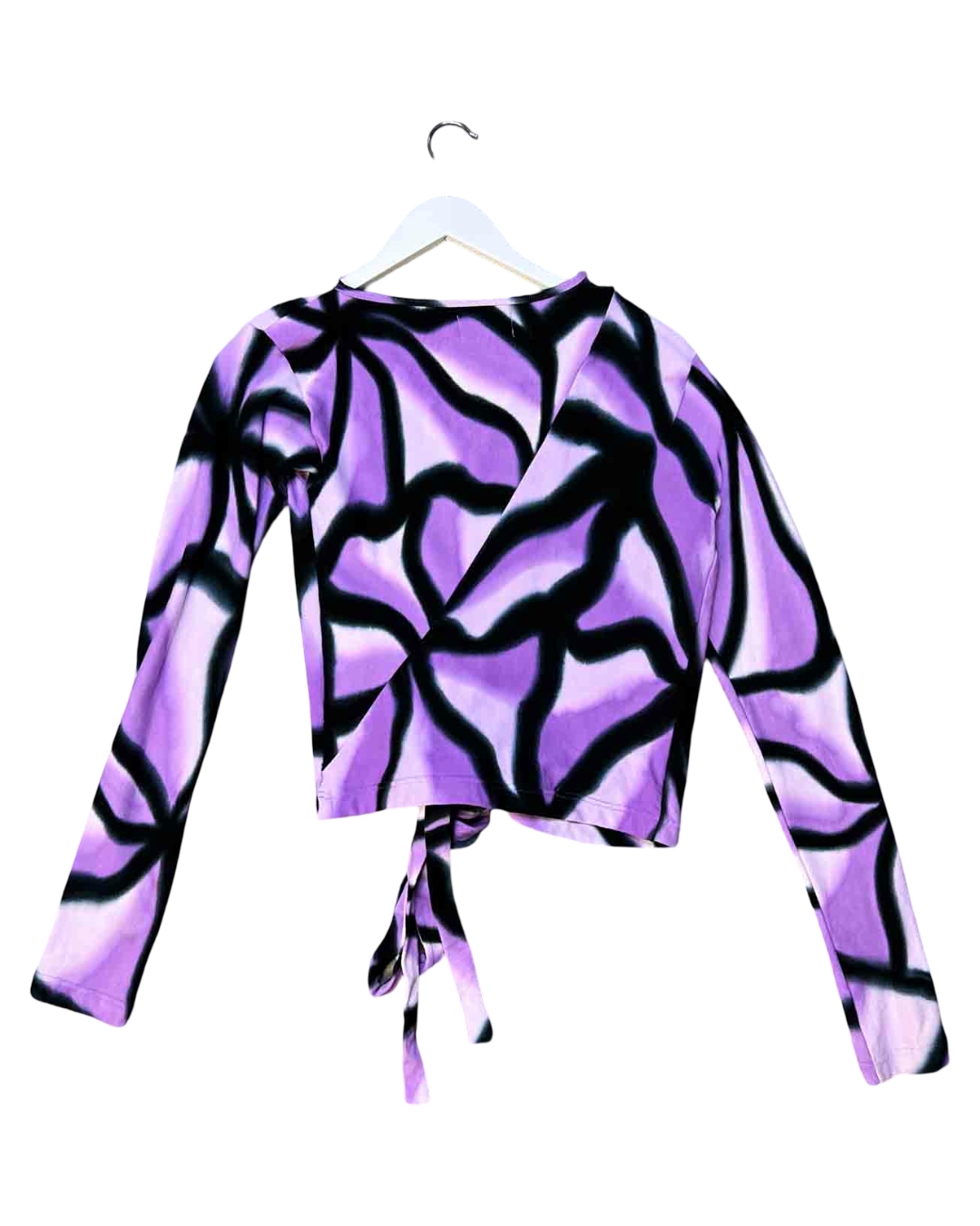 Size M | SUKU Purple Tie-Dye Bamboo Cut-Out Top