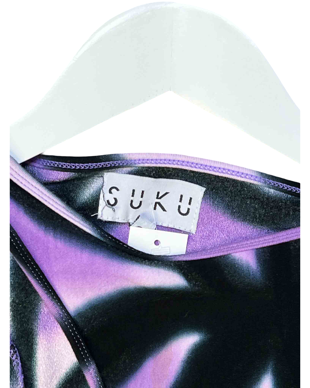 Size M | SUKU Purple Tie-Dye Bamboo Cut-Out Top