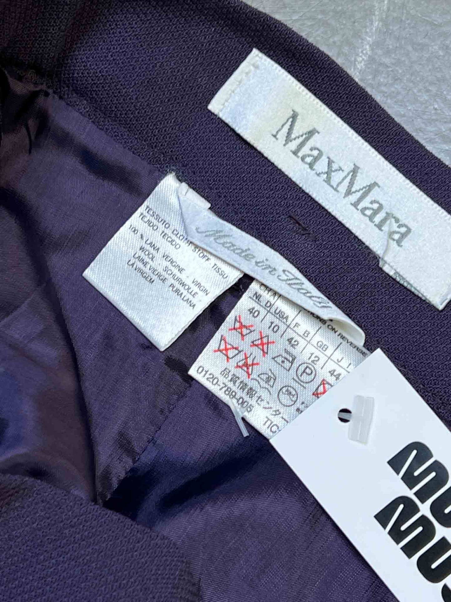 Size 12 (M) | Max Mara Purple Wool Pencil Skirt