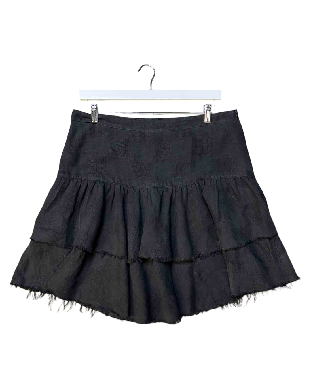 Size 4 (XL) | Lee Mathews Edit Charcoal Linen Mini Skirt