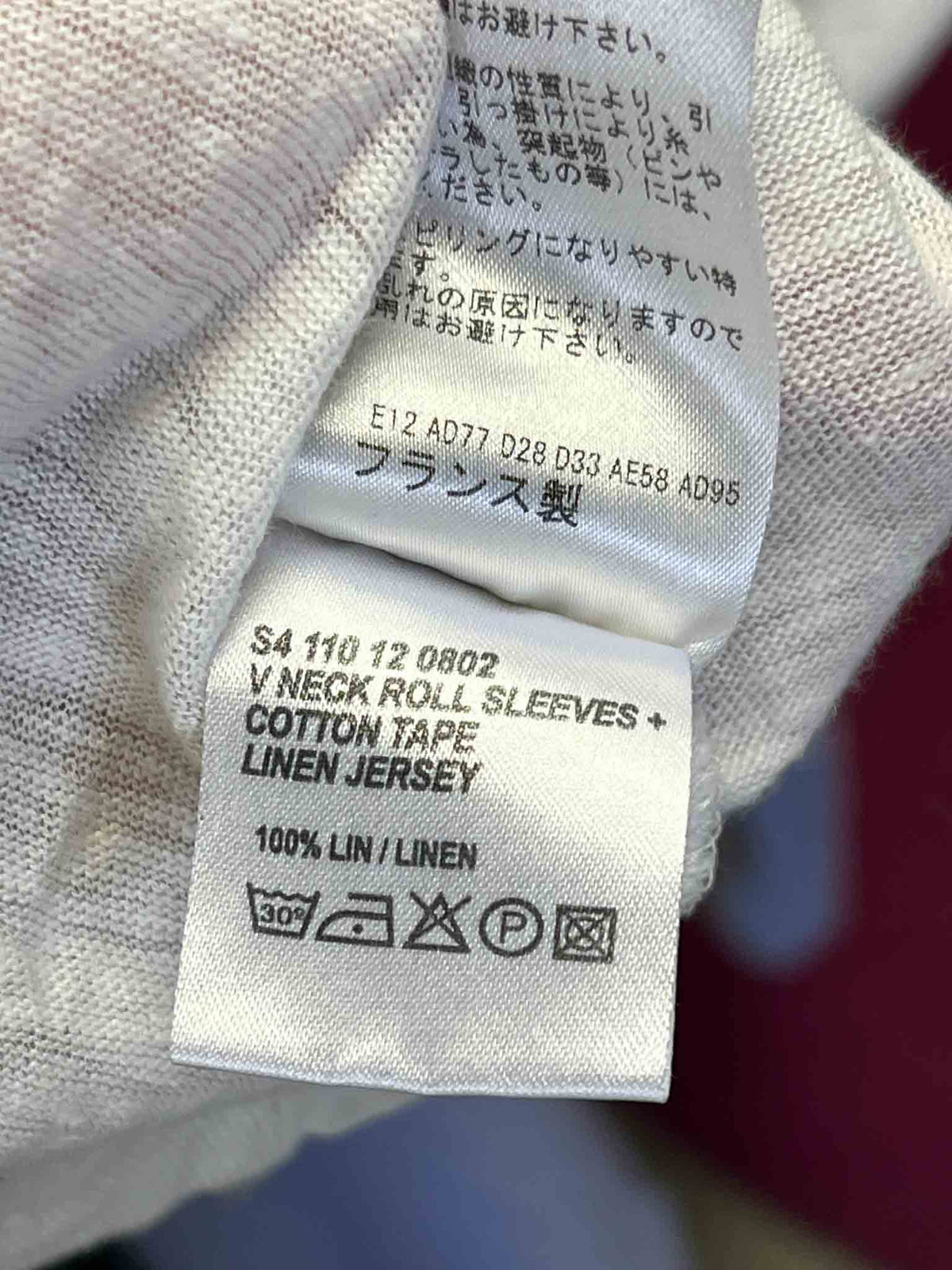 Size M | Joseph White Linen Jersey Buckle Top