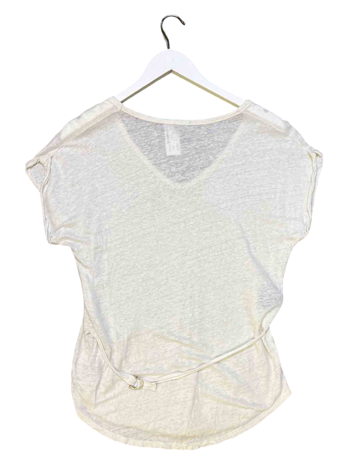 Size M | Joseph White Linen Jersey Buckle Top